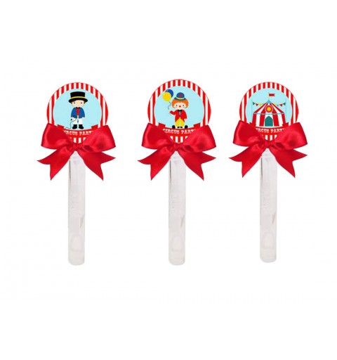 BOLLE DI SAPONE CUORE CIRCO - 24 PZ