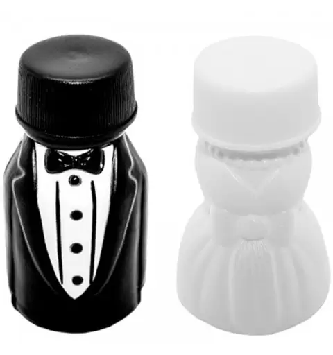 BOLLE DI SAPONE SPOSI PER MATRIMONIO - 48 PZ