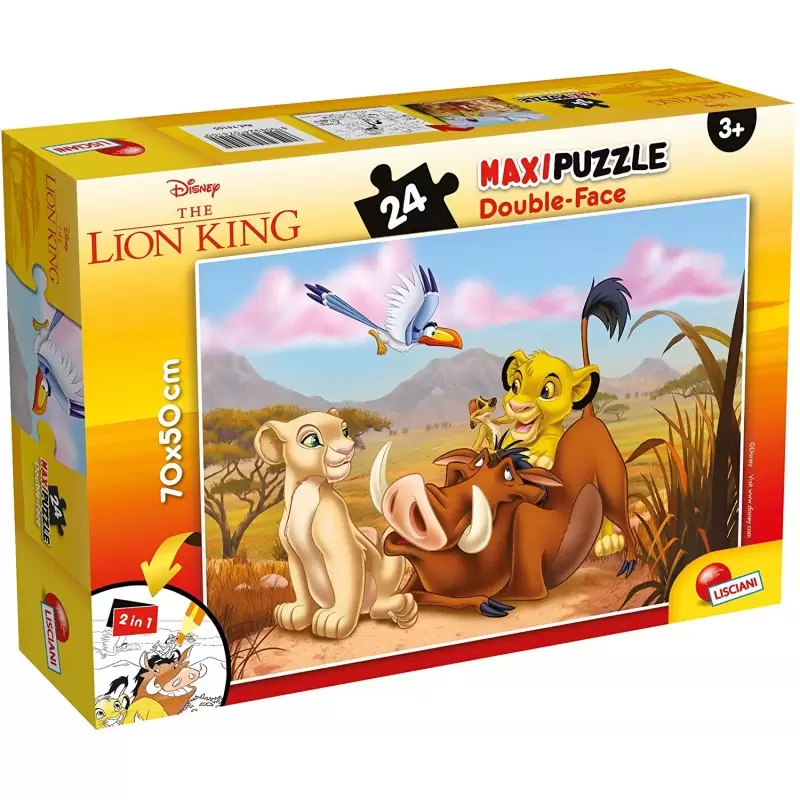 MAXI PUZZLE IL RE LEONE DOUBLE FACE - PEZZI GRANDI