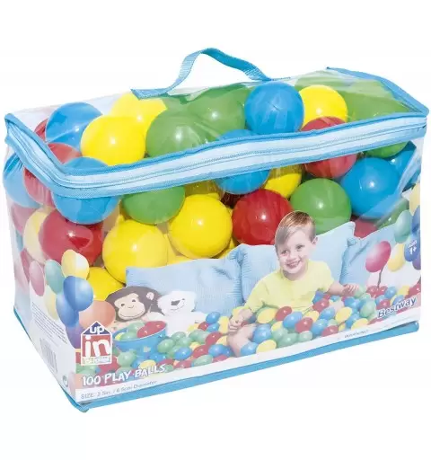 PALLINE COLORATE DI PLASTICA PER BAMBINI CON SACCA