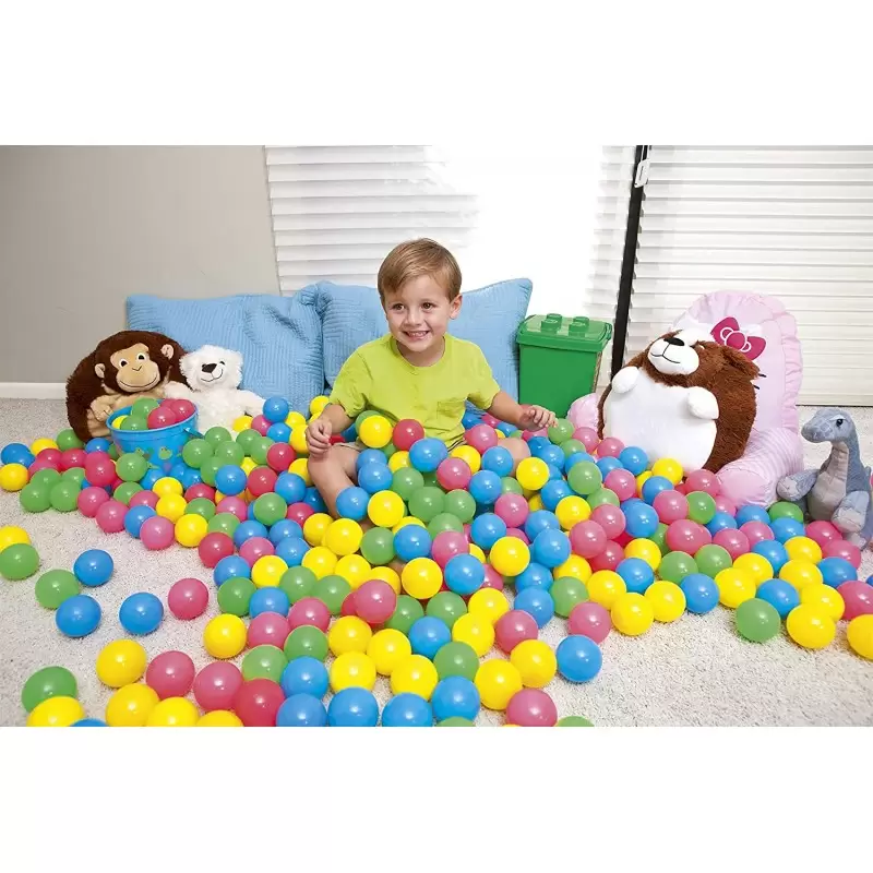 PALLINE COLORATE DI PLASTICA PER BAMBINI CON SACCA