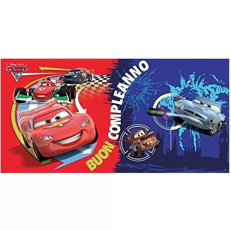 DECORAZIONE MURALE CARS BUON COMPLEANNO
