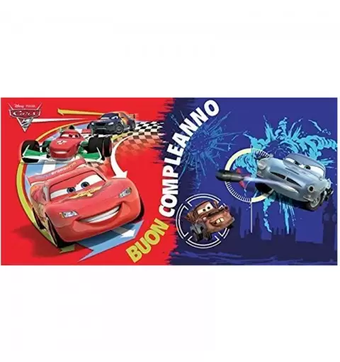 DECORAZIONE MURALE CARS BUON COMPLEANNO