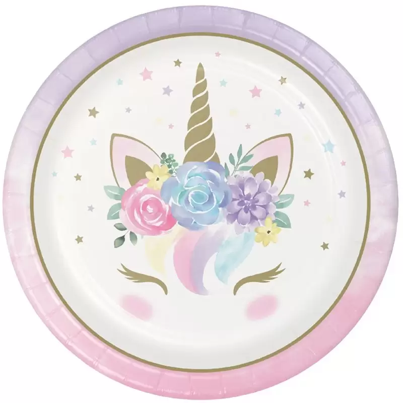 PIATTI UNICORN BABY - 8 PZ