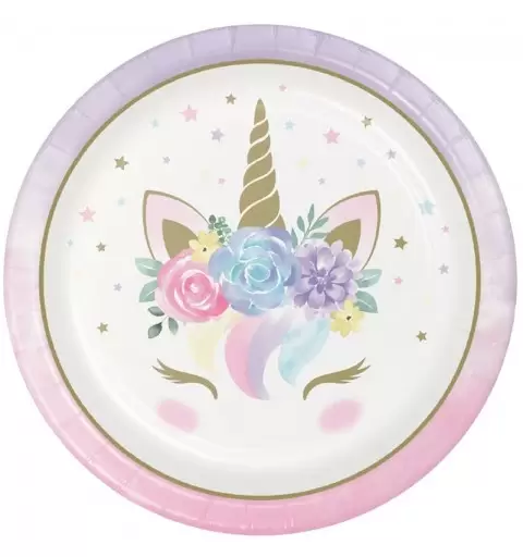 PIATTI UNICORN BABY - 8 PZ