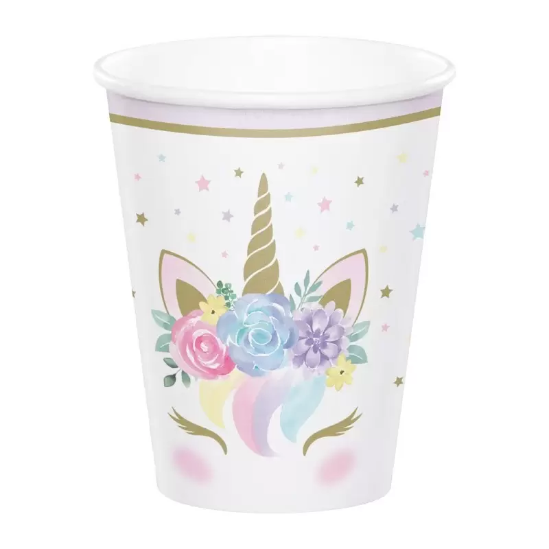 BICCHIERI UNICORN BABY - 8 PZ