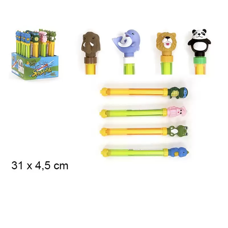 3 TUBI SPRUZZA ACQUA ANIMALI ASSORTITI 30 CM