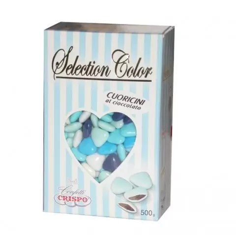 CONFETTI CRISPO CUORICINI AL CIOCCOLATO SELECTION COLOR AZZURRI