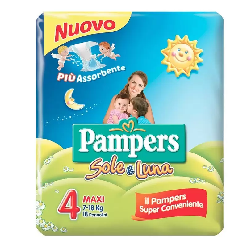 PANNOLINI PAMPERS SOLE E LUNA TAGLIA 4 - 1 PACCO