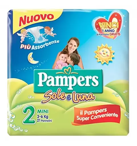 PANNOLINI PAMPERS SOLE E LUNA TAGLIA 2 - 1 PACCO