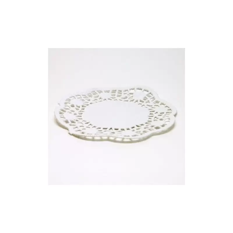 500 CENTRINI SOTTO TAZZA IN CARTA BIANCA EFFETTO PIZZO 13 CM