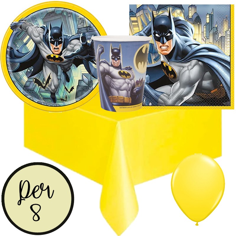 Batman Set per Feste di Compleanno simyron 45 pcs Batman Tema Decorazioni di Compleanno,Decorazion di Compleanno per Batman per Ragazzi Kit 
