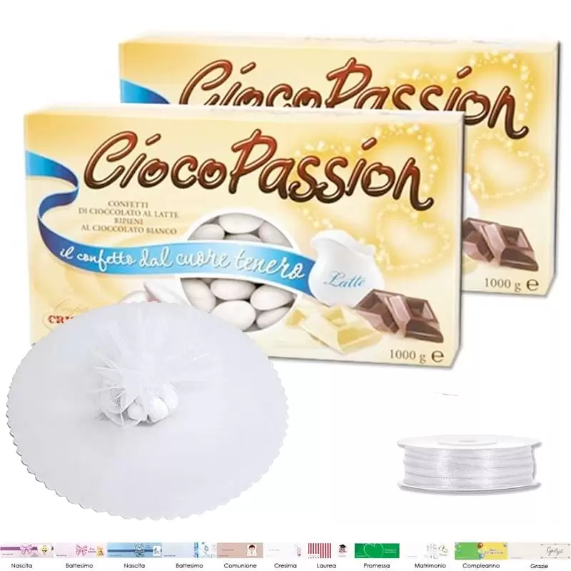 2 KG DI CIOCOPASSION BIANCHI CON VELI DI FATA