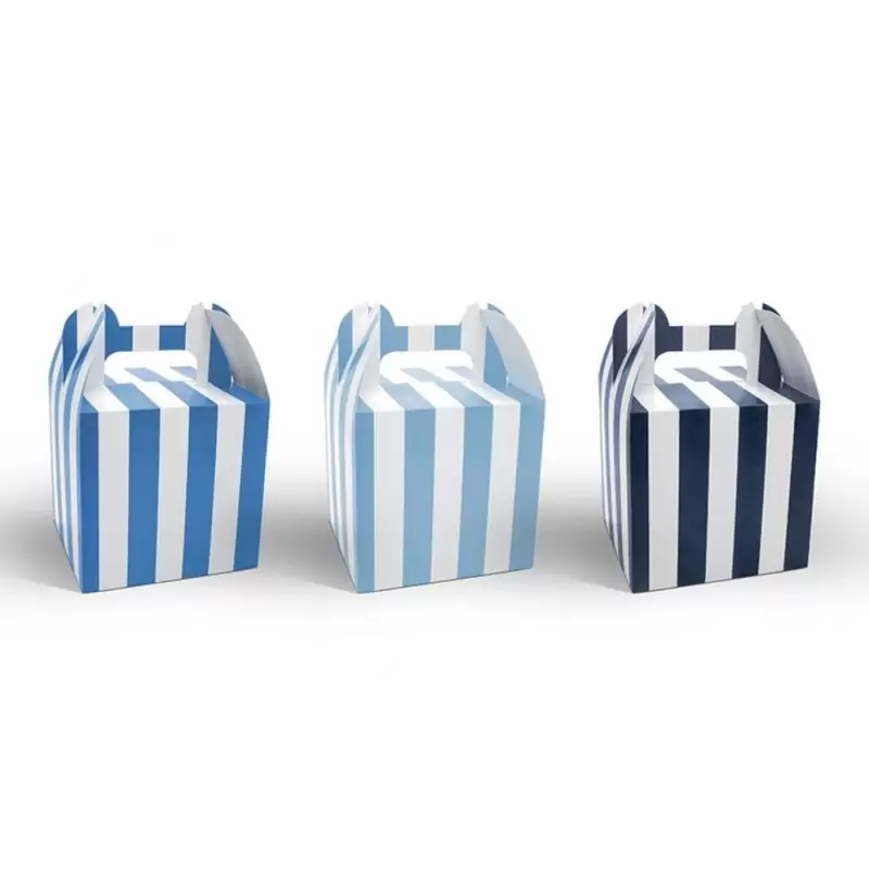 SCATOLE BOX PORTADOLCI LITTLE PLANE STRISCE COLORI ASSORTITI PUDM7 18 PZ 