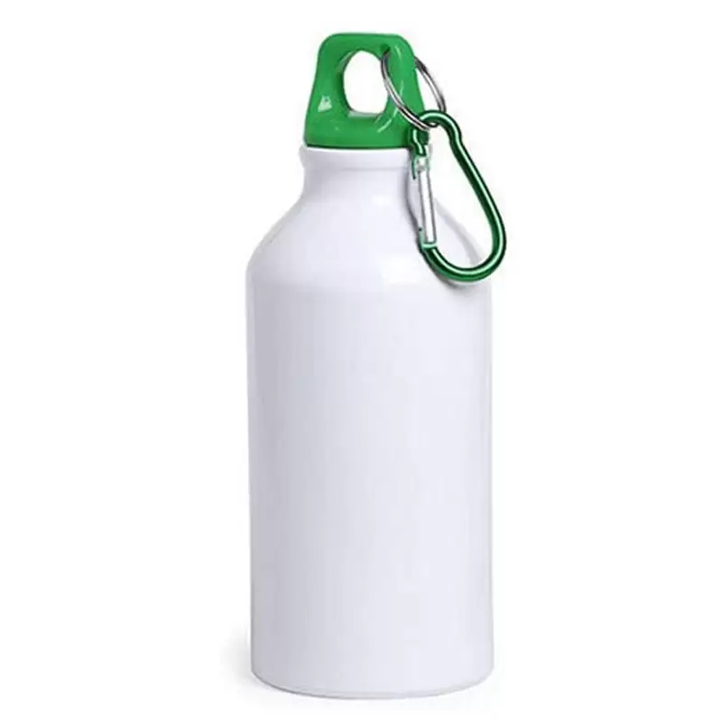 3 BORRACCE BIANCHE TAPPO VERDE IN ALLUMINIO 400 ML