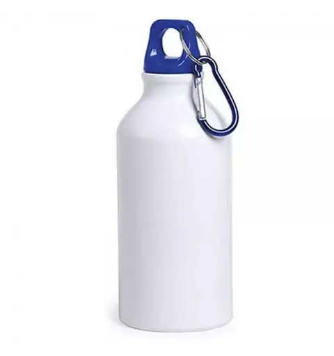 BORRACCIA BIANCA TAPPO BLU IN ALLUMINIO 400 ML