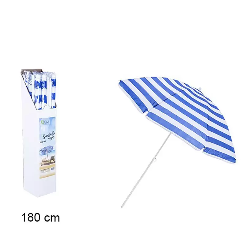 OMBRELLONE DA SPIAGGIA BLU E BIANCO