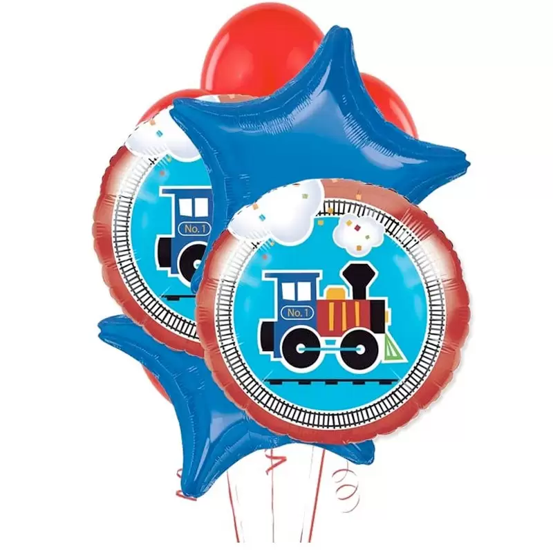 BOUQUET DI PALLONCINI N.9 TRENINO TUTTI A BORDO