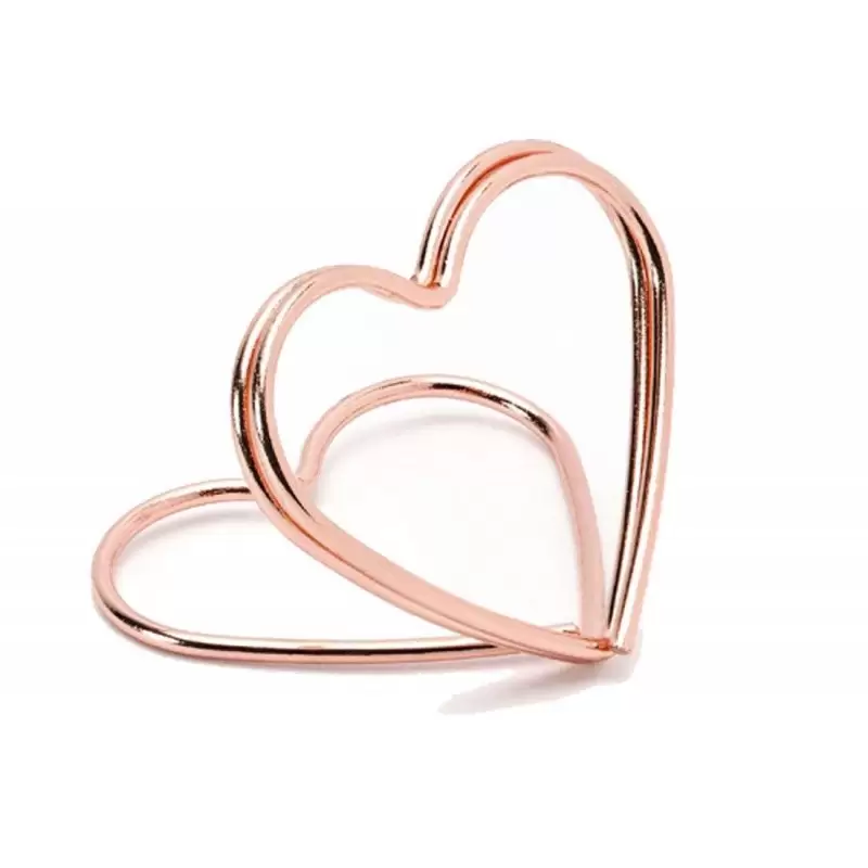 Segnaposto cuore rosa gold - 20 pz