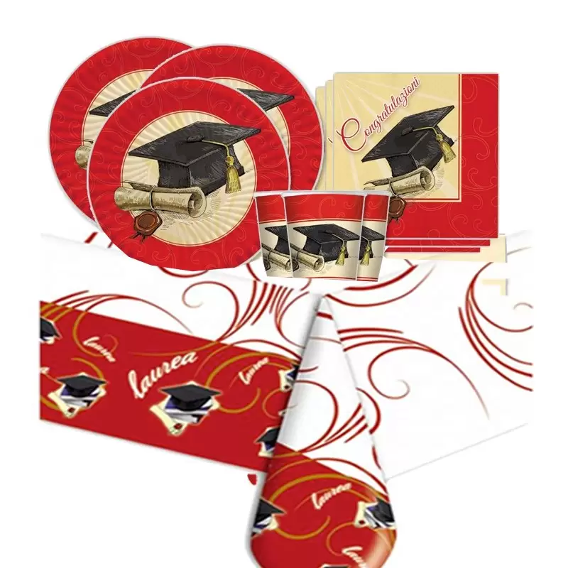 KIT N 3 - COORDINATO LAUREA ROSSO