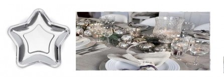Tavola Natale argento - accessori e decorazioni per la tavola natalizia silver