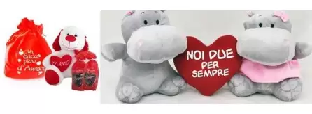 Peluche San Valentino da Regalare, con frasi romantiche e palloncini