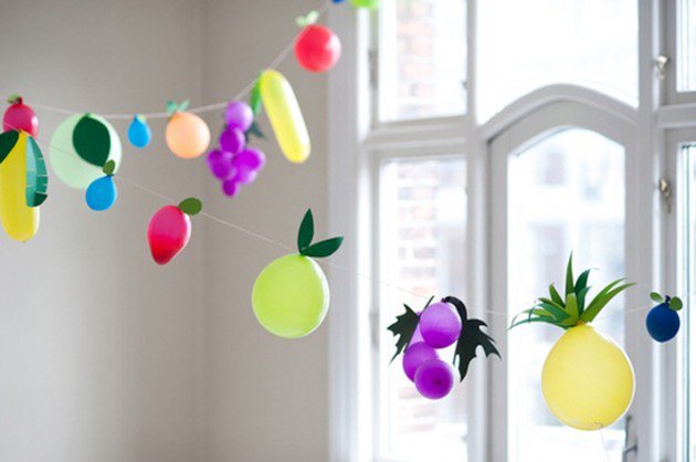 palloncini a forma di frutta