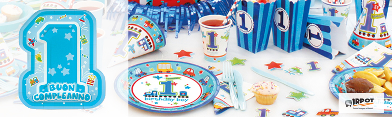 addobbi compleanno one light blu