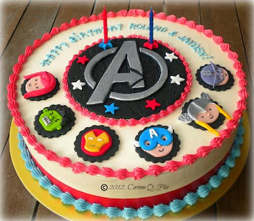 Torta volti Avengers